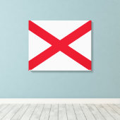 Alabama State Flag Design Canvas Afdruk (Insitu (Houten vloer))