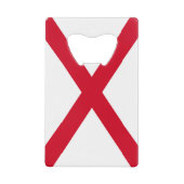 Alabama State Flag Design Creditkaart Flessenopener (Voorkant)