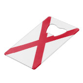 Alabama State Flag Design Creditkaart Flessenopener (Voorkant Gekanteld)