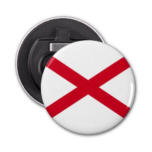 Alabama State Flag Design Decor Button Flesopener