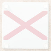 Alabama State Flag Design Decor Glazen Onderzetter (Achterkant)