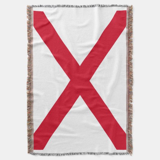 Alabama State Flag Design Deken (Voorkant Verticaal)