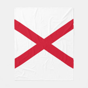 Alabama State Flag Design Fleece Deken