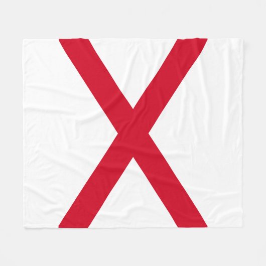 Alabama State Flag Design Fleece Deken (Voorkant (Horizontaal))