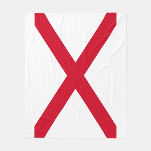 Alabama State Flag Design Fleece Deken (Voorkant)