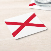 Alabama State Flag Design Kartonnen Onderzetters (Schuin)