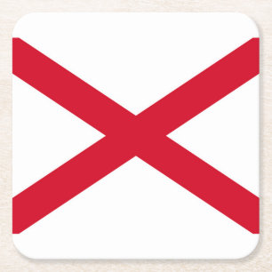 Alabama State Flag Design Kartonnen Onderzetters