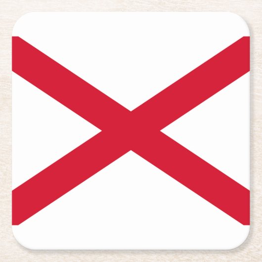 Alabama State Flag Design Kartonnen Onderzetters (Voorkant)