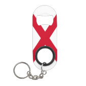 Alabama State Flag Design Mini Flessenopener (Voorkant)