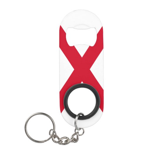 Alabama State Flag Design Mini Flessenopener (Voorkant)
