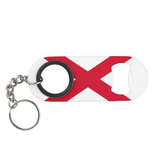 Alabama State Flag Design Mini Flessenopener (Achterkant Horizontaal)