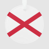 Alabama State Flag Design Ornament (achterkant)