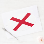 Alabama State Flag Design Ovale Sticker (Envelop)