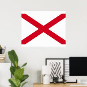 Alabama State Flag Design Poster (Thuiskantoor)