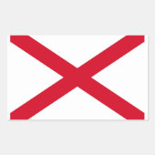 Alabama State Flag Design Rechthoekige Sticker (Voorkant)