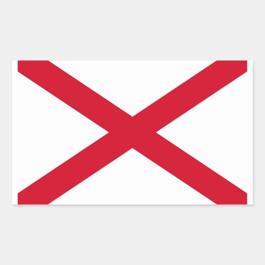 Alabama State Flag Design Rechthoekige Sticker (Voorkant)