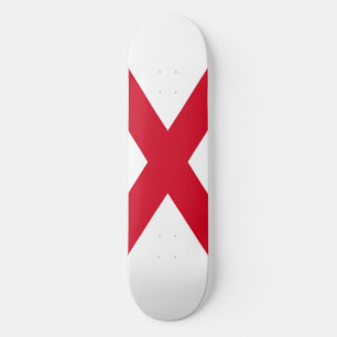 Alabama State Flag Design Skateboard