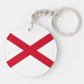 Alabama State Flag Design Sleutelhanger (Achterkant)