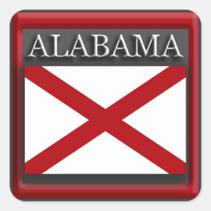 Alabama State Flag Design Sticker