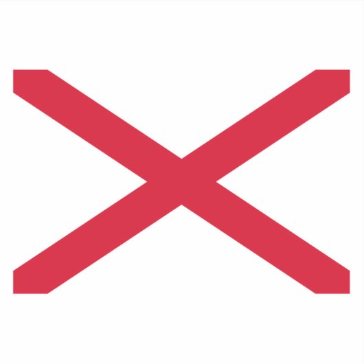 Alabama State Flag Design Sticker (Voorkant)