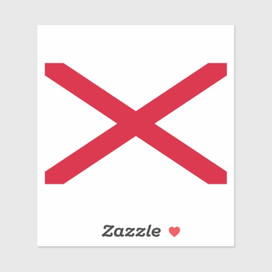 Alabama State Flag Design Sticker (Vel)