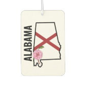 Alabama State Flag en Bloem Camellia Luchtverfrisser (Voorkant)