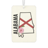 Alabama State Flag en Bloem Camellia Luchtverfrisser (Achterkant)