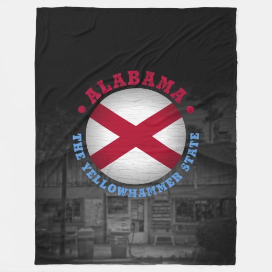 ALABAMA STATE FLAG FLEECE DEKEN (Voorkant)