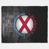 ALABAMA STATE FLAG FLEECE DEKEN (Voorkant (Horizontaal))
