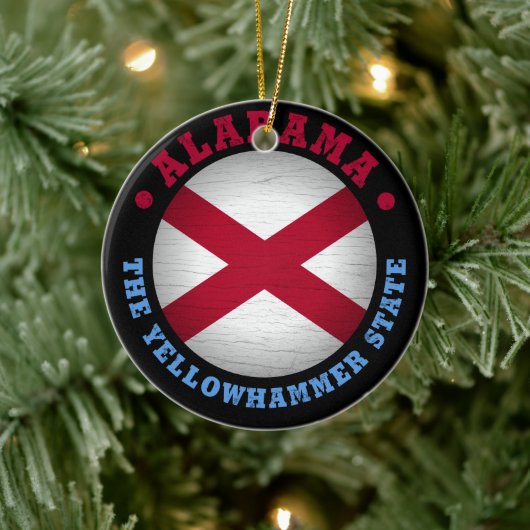 ALABAMA STATE FLAG KERAMISCH ORNAMENT (Boom)
