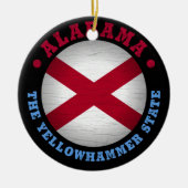 ALABAMA STATE FLAG KERAMISCH ORNAMENT (Voorkant)