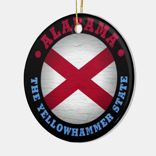 ALABAMA STATE FLAG KERAMISCH ORNAMENT (Links)