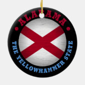 ALABAMA STATE FLAG KERAMISCH ORNAMENT (Achterkant)