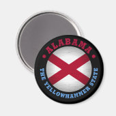 ALABAMA STATE FLAG MAGNEET (Voorkant / Achterkant)