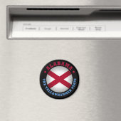 ALABAMA STATE FLAG MAGNEET (Insitu (Vaatwasser))