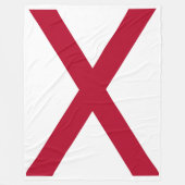 Alabama State Flag Print Patriot Fleece Deken (Voorkant)