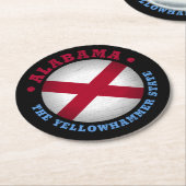 ALABAMA STATE FLAG RONDE KARTONNEN ONDERZETTER (Gebogen)