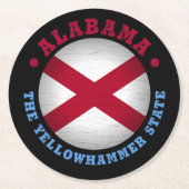 ALABAMA STATE FLAG RONDE KARTONNEN ONDERZETTER (Voorkant)