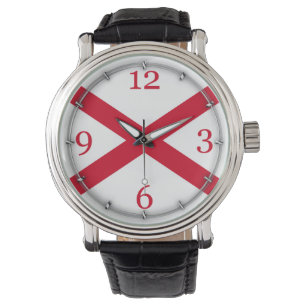 Alabama State Flag Watch Design Horloge