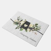 Alabama State gepersonaliseerd uw thuis stad rusti Deurmat (Schuin)