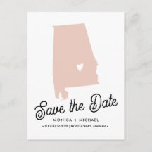 Alabama State Map Destination Wedding - ENIGE KLEU
