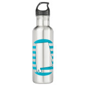 Alabama State Outline Blue Circle Waterfles (Voorkant)