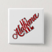 Alabama State Outline Tiny Vierkante Button 5,1 Cm (Voorkant)