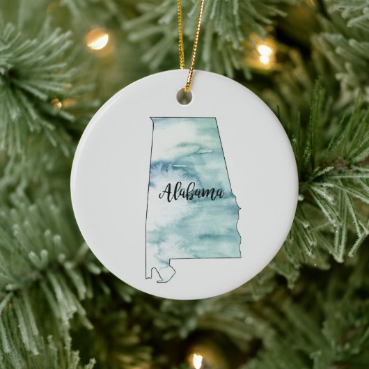 Alabama State Painting Illustration Ornament (Boom)