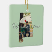 Alabama State Photo insert and town name Keramisch Ornament (Rechts)