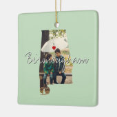 Alabama State Photo insert and town name Keramisch Ornament (Links)