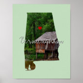 Alabama State Photo insert and town name Poster (Voorkant)