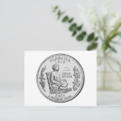 Alabama State Quarter Briefkaart (Staand voorkant)