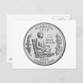 Alabama State Quarter Briefkaart (Voorkant / Achterkant)