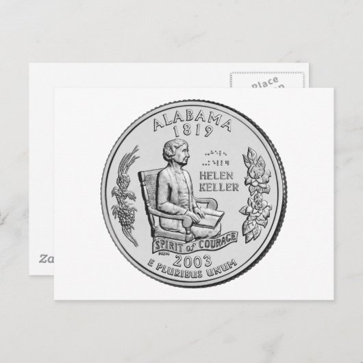 Alabama State Quarter Briefkaart (Voorkant / Achterkant)